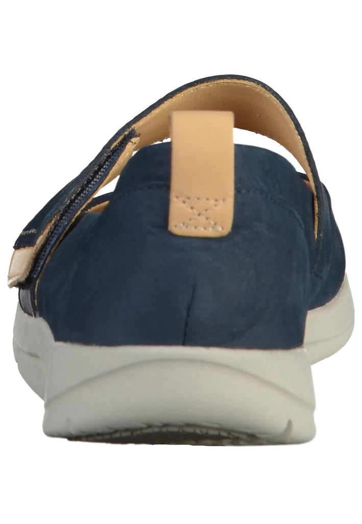 Clarks Ballerinas Nubukleder Navy - surf4shoes