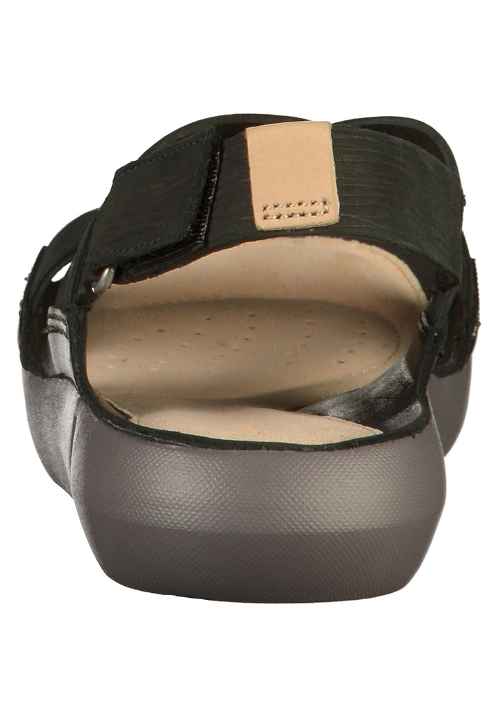 Clarks Sandalen Leder Schwarz - surf4shoes