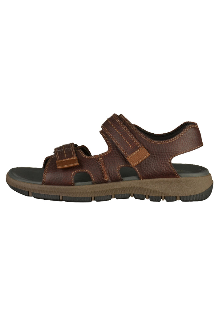 Clarks Sandalen Leder Dunkelbraun - surf4shoes