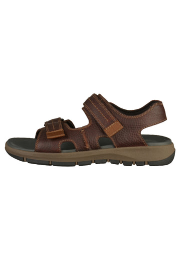 Clarks Sandalen Leder Dunkelbraun - surf4shoes