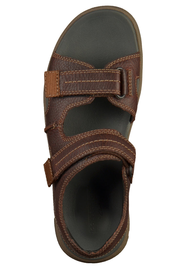 Clarks Sandalen Leder Dunkelbraun - surf4shoes