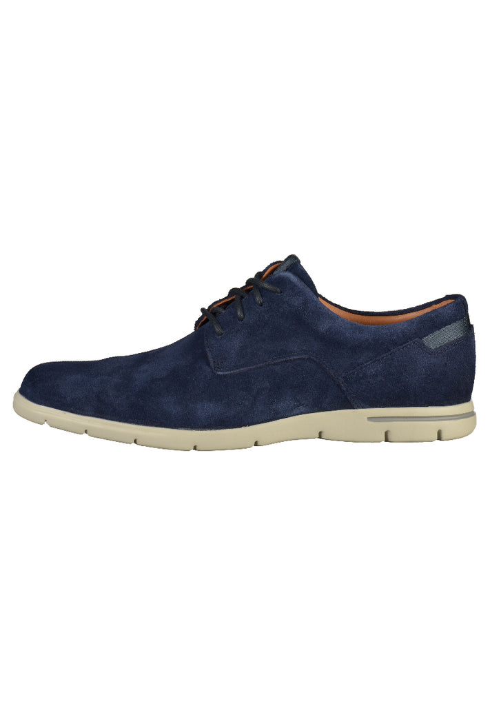 Clarks Halbschuhe Leder Navy - surf4shoes