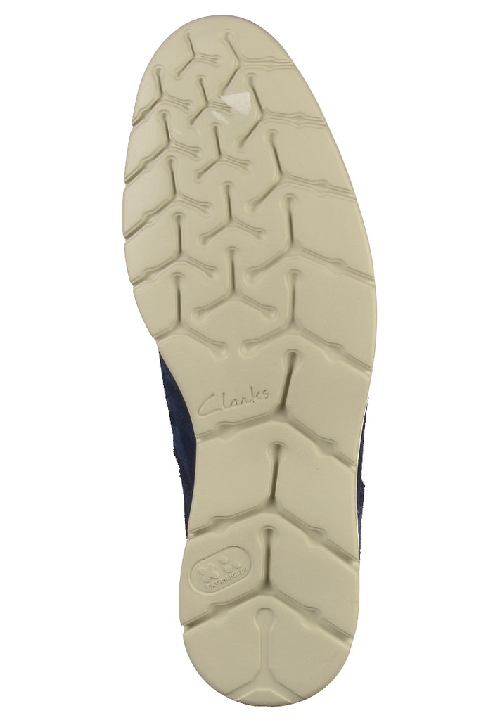 Clarks Halbschuhe Leder Navy - surf4shoes