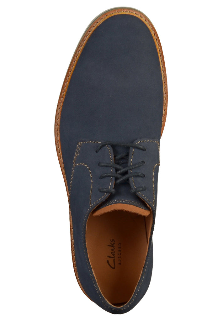 Clarks Halbschuhe Nubukleder Navy - surf4shoes