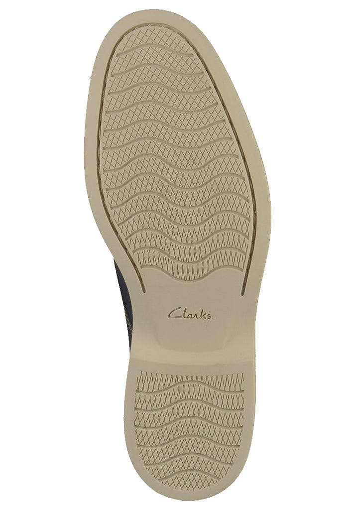 Clarks Halbschuhe Nubukleder Navy - surf4shoes