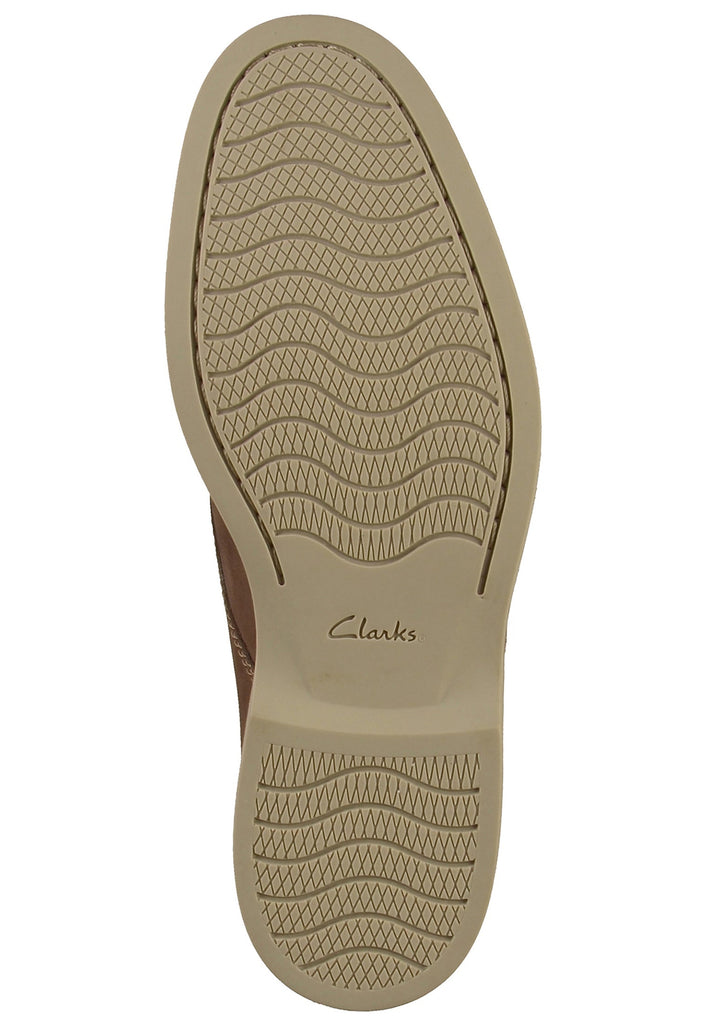 Clarks Halbschuhe Nubukleder Taupe - surf4shoes