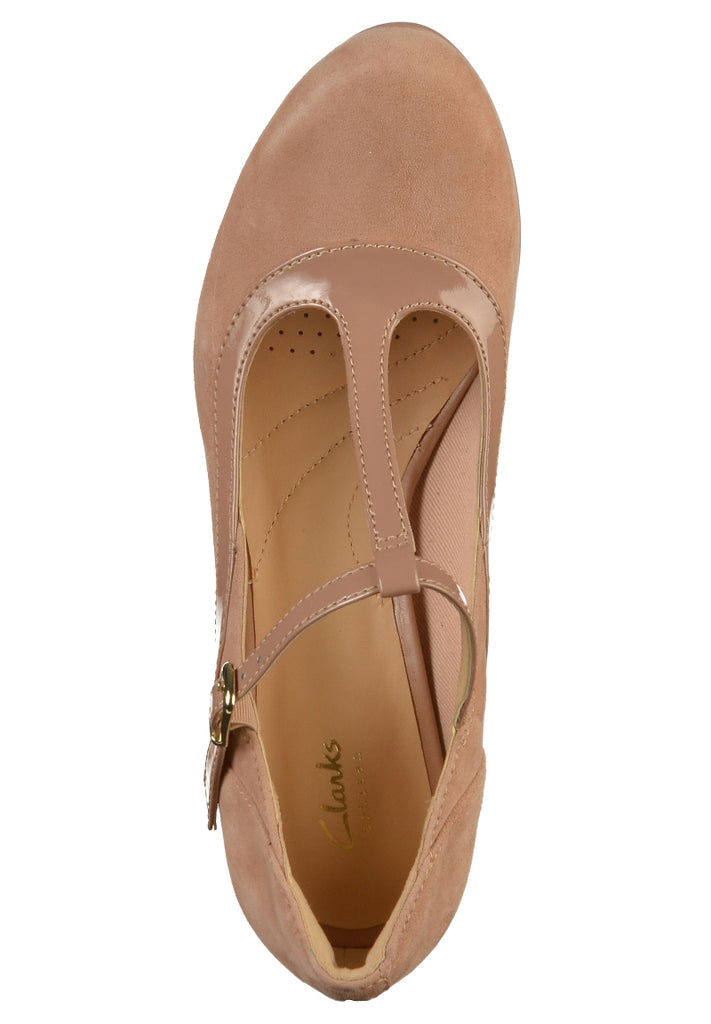 Clarks Pumps Nubukleder Beige - surf4shoes