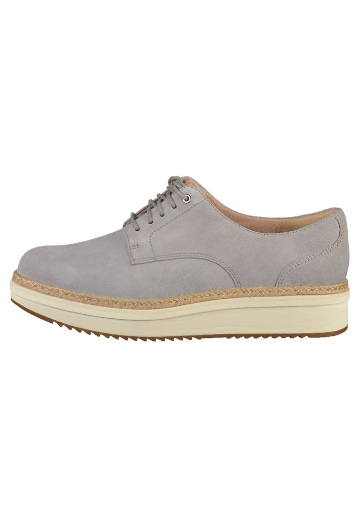 Clarks Halbschuhe Nubukleder Hellgrau - surf4shoes