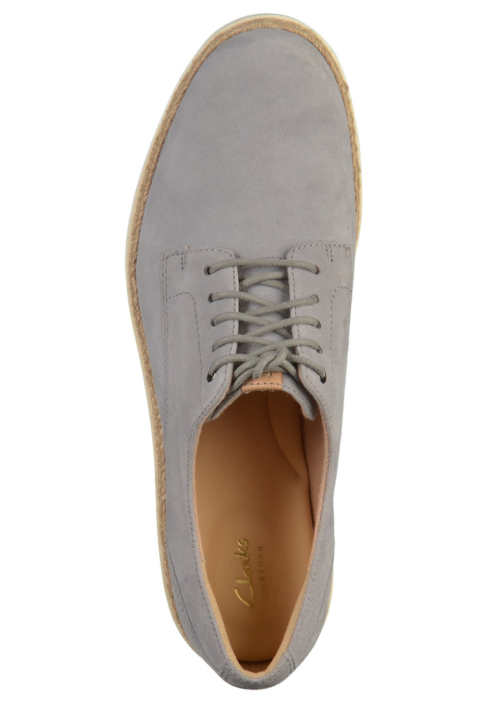 Clarks Halbschuhe Nubukleder Hellgrau - surf4shoes