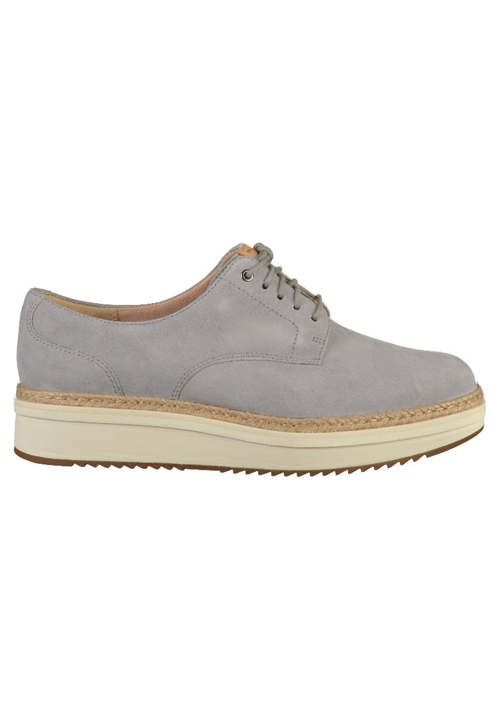 Clarks Halbschuhe Nubukleder Hellgrau - surf4shoes