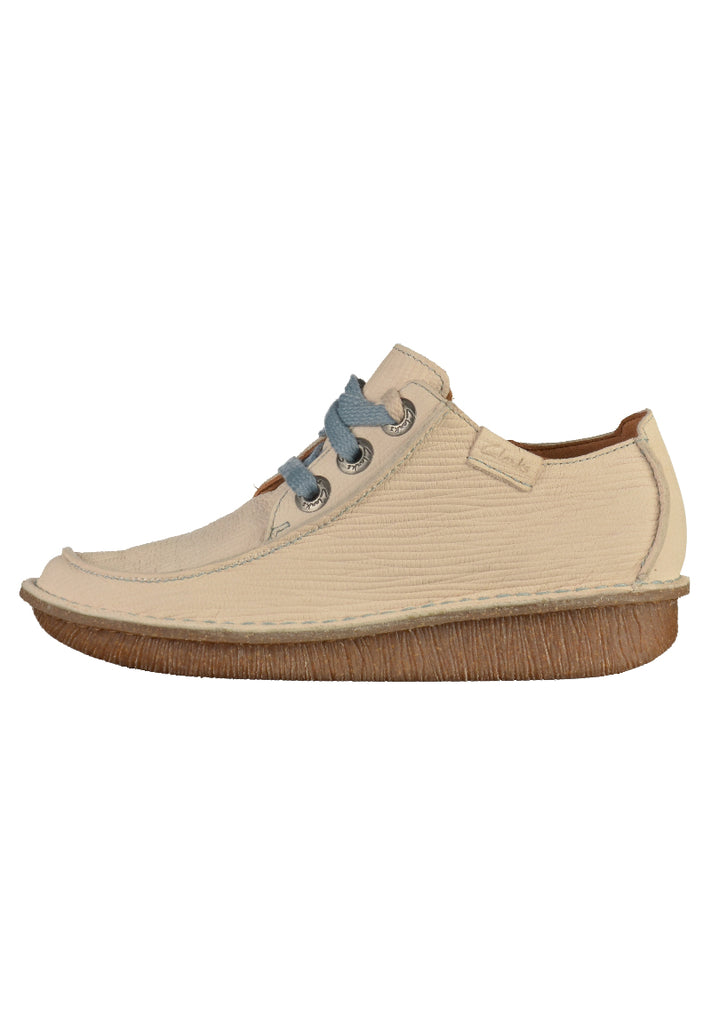 Clarks Halbschuhe Leder Weiß - surf4shoes