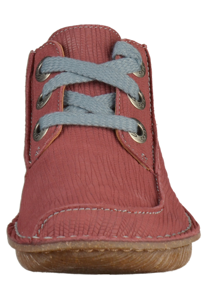 Clarks Halbschuhe Leder Rot - surf4shoes