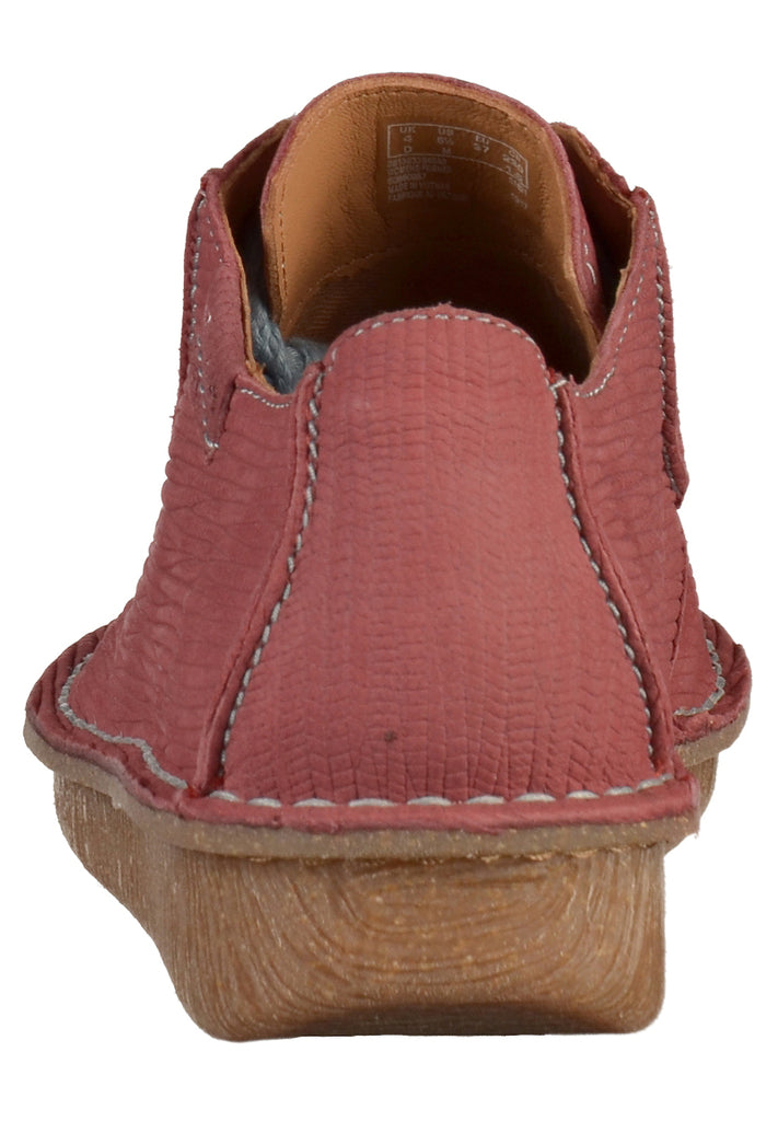 Clarks Halbschuhe Leder Rot - surf4shoes