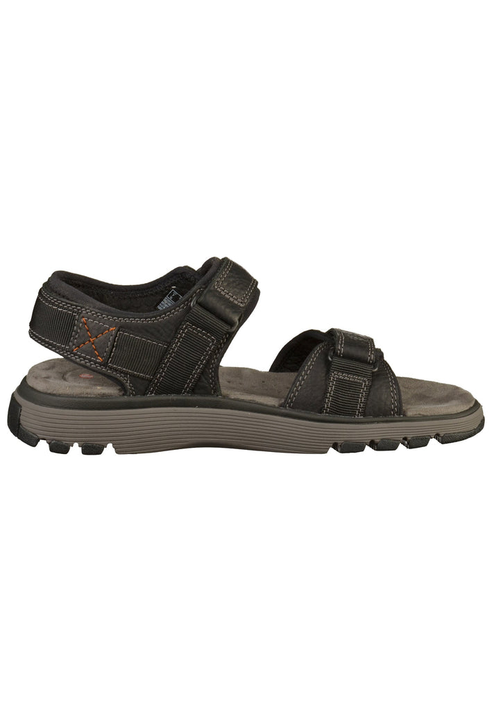 Clarks Sandalen Leder Schwarz - surf4shoes