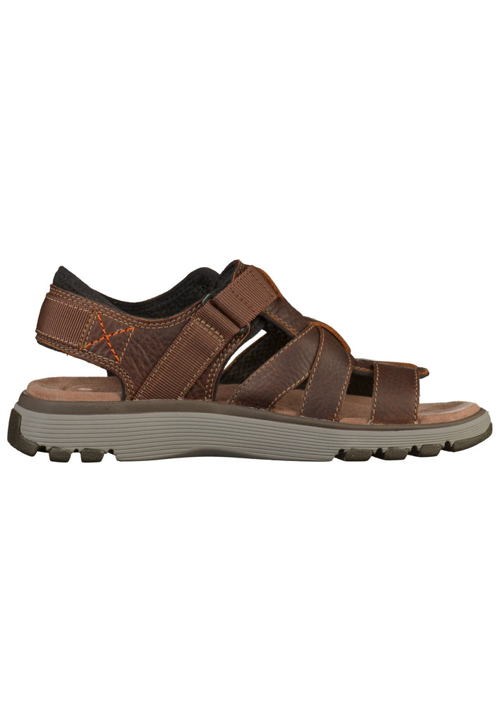 Clarks Sandalen Leder Tan - surf4shoes