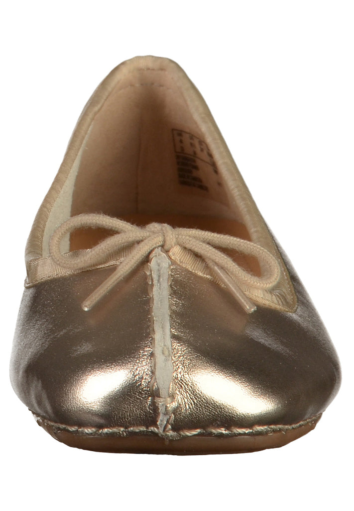 Clarks Ballerinas Leder Gold - surf4shoes