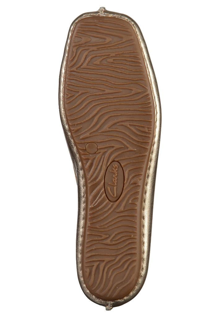 Clarks Ballerinas Leder Gold - surf4shoes