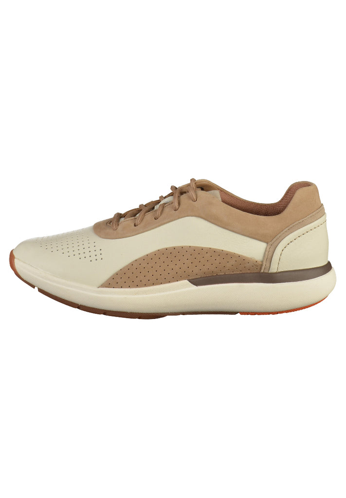 Clarks Halbschuhe Leder Weiß - surf4shoes