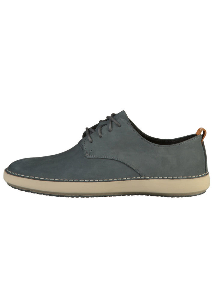 Clarks Halbschuhe Nubukleder Blau - surf4shoes