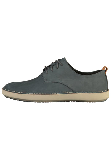 Clarks Halbschuhe Nubukleder Blau - surf4shoes