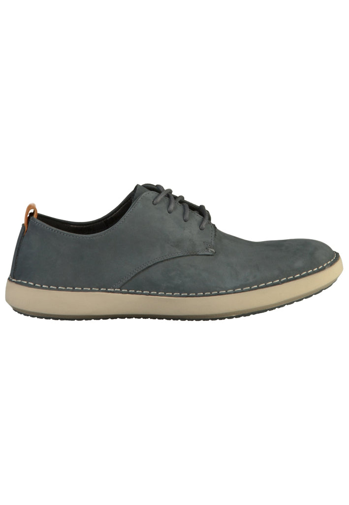 Clarks Halbschuhe Nubukleder Blau - surf4shoes