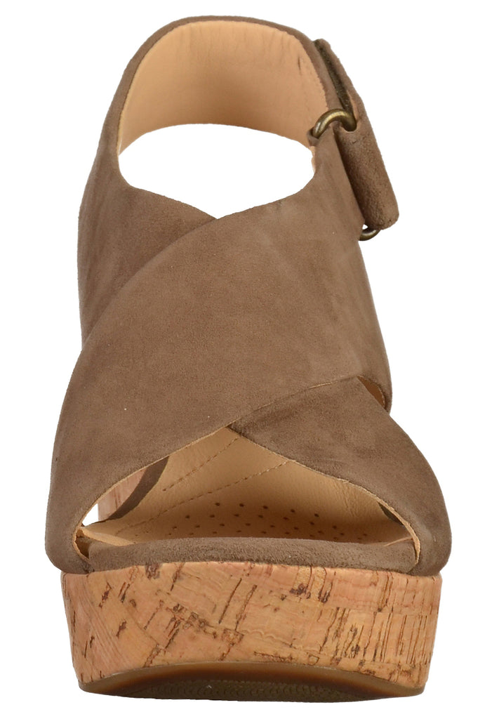 Clarks Sandalen Nubukleder Braun - surf4shoes