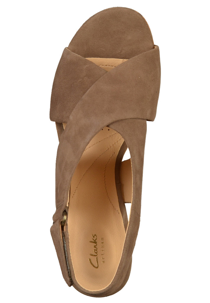 Clarks Sandalen Nubukleder Braun - surf4shoes