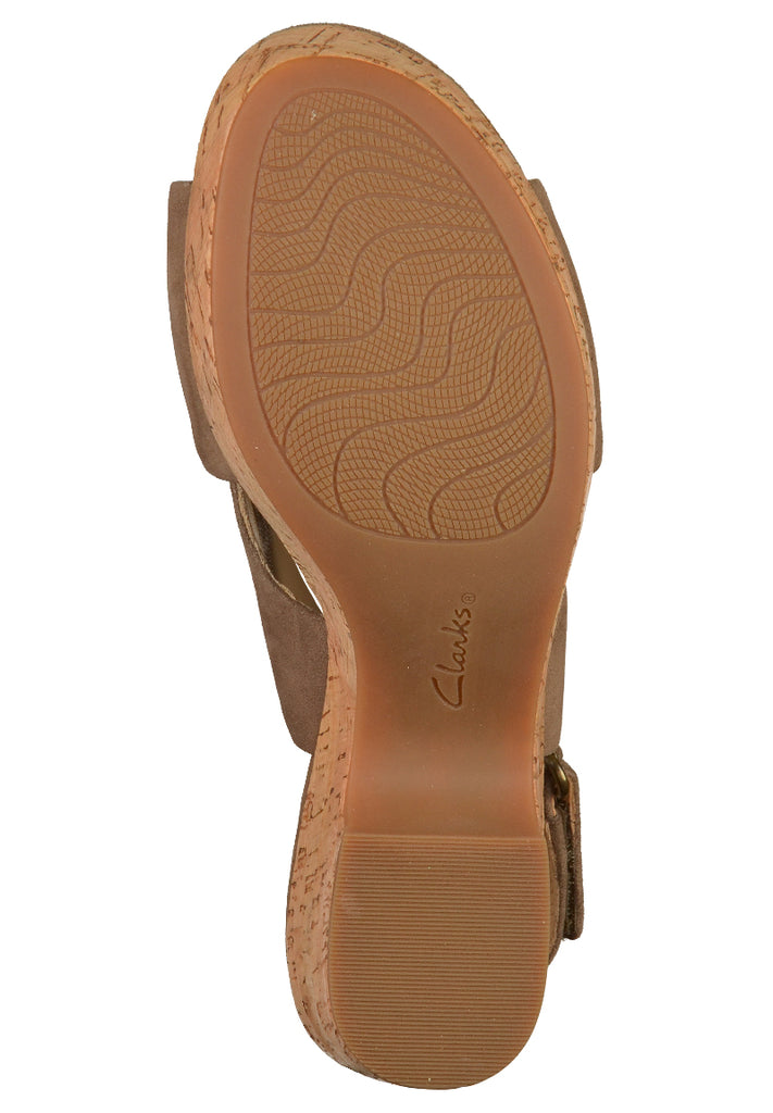 Clarks Sandalen Nubukleder Braun - surf4shoes