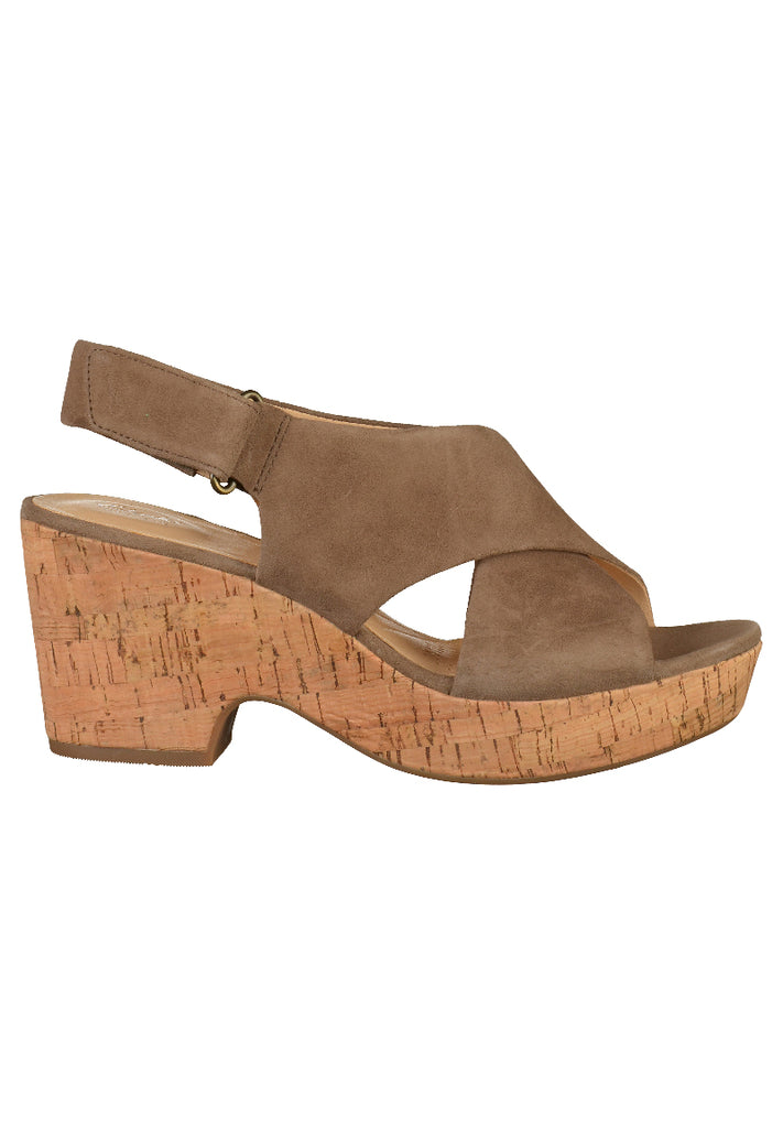 Clarks Sandalen Nubukleder Braun - surf4shoes