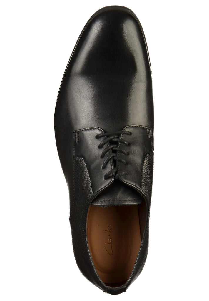 Clarks Businessschuhe Glattleder Schwarz - surf4shoes
