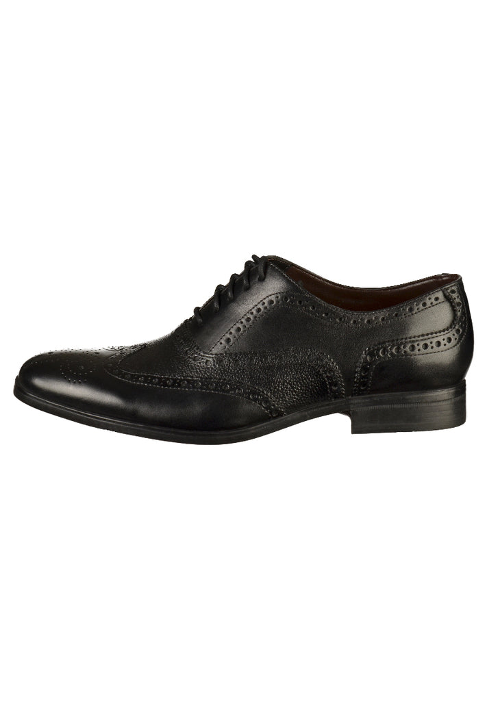 Clarks Businessschuhe Leder Schwarz - surf4shoes