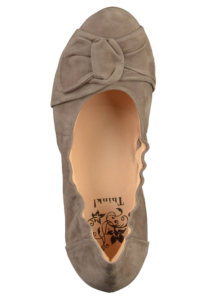 Think! Ballerinas Nubukleder Grau - surf4shoes