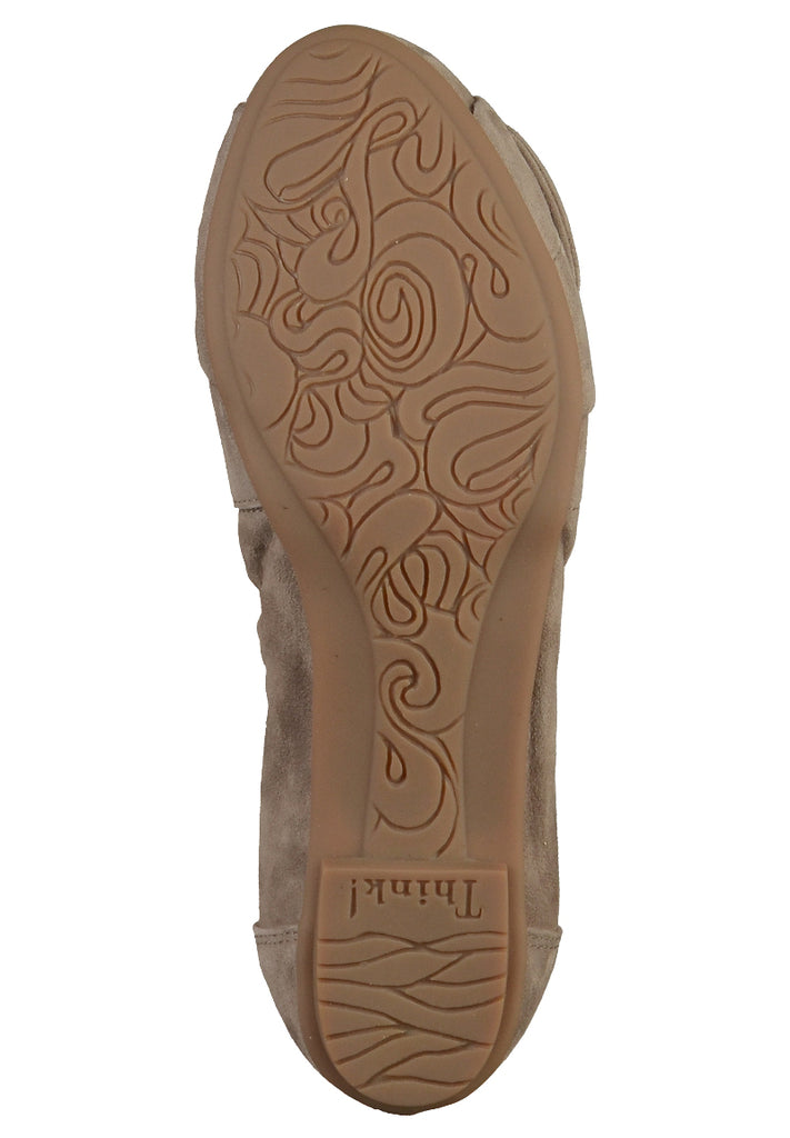 Think! Ballerinas Nubukleder Grau - surf4shoes