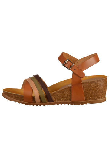 Mustang Sandalen Glattleder Braun - surf4shoes