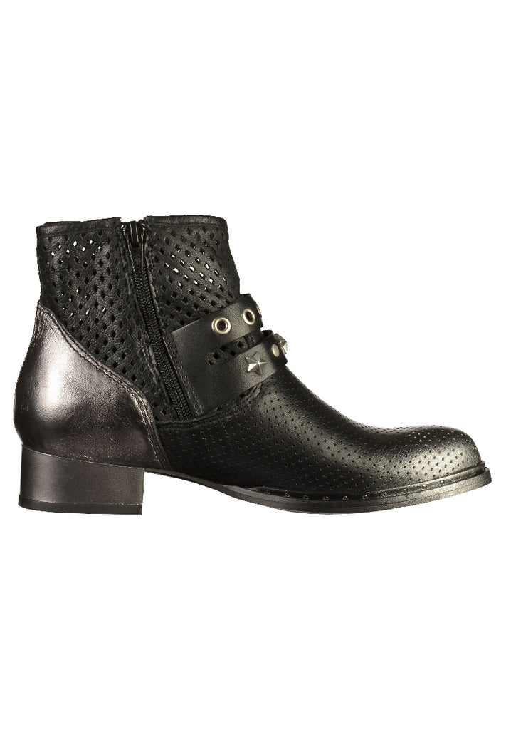 Mustang Stiefelette Leder Schwarz - surf4shoes