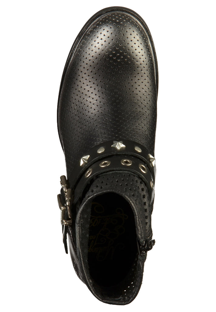 Mustang Stiefelette Leder Schwarz - surf4shoes