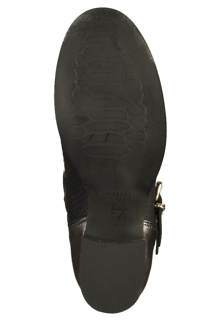 Mustang Stiefelette Leder Schwarz - surf4shoes