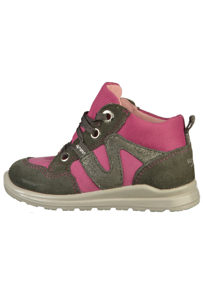 Superfit Halbschuhe Veloursleder/Textil Grau/Rosa - surf4shoes