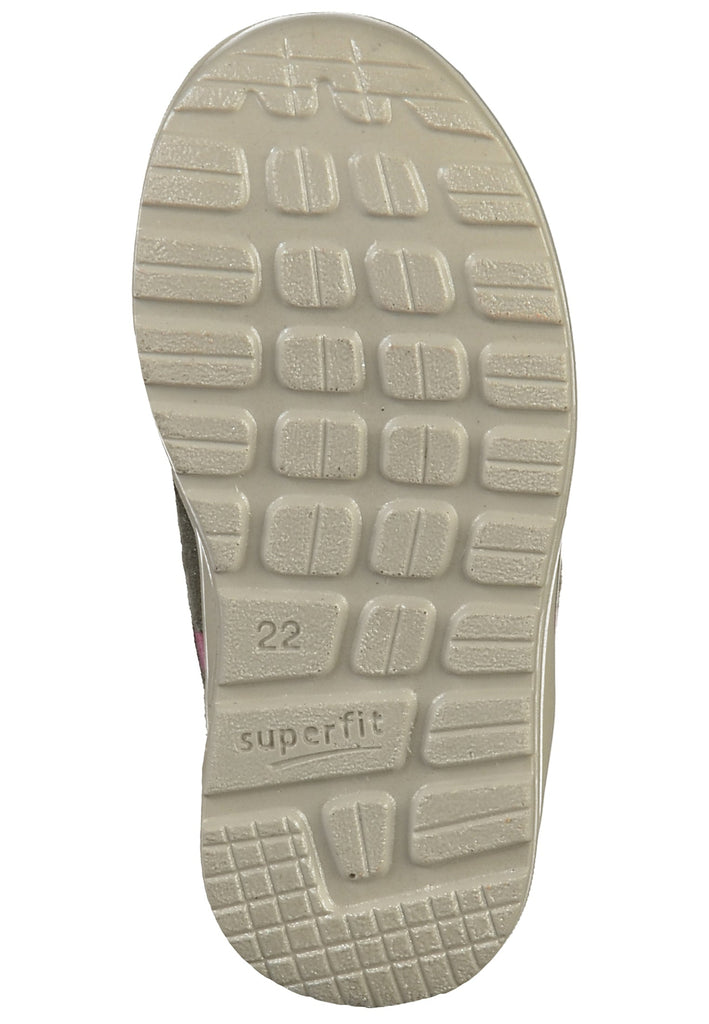 Superfit Halbschuhe Veloursleder/Textil Grau/Rosa - surf4shoes