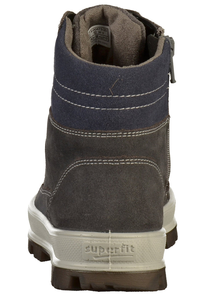 Superfit Stiefelette Veloursleder/Textil Grau - surf4shoes