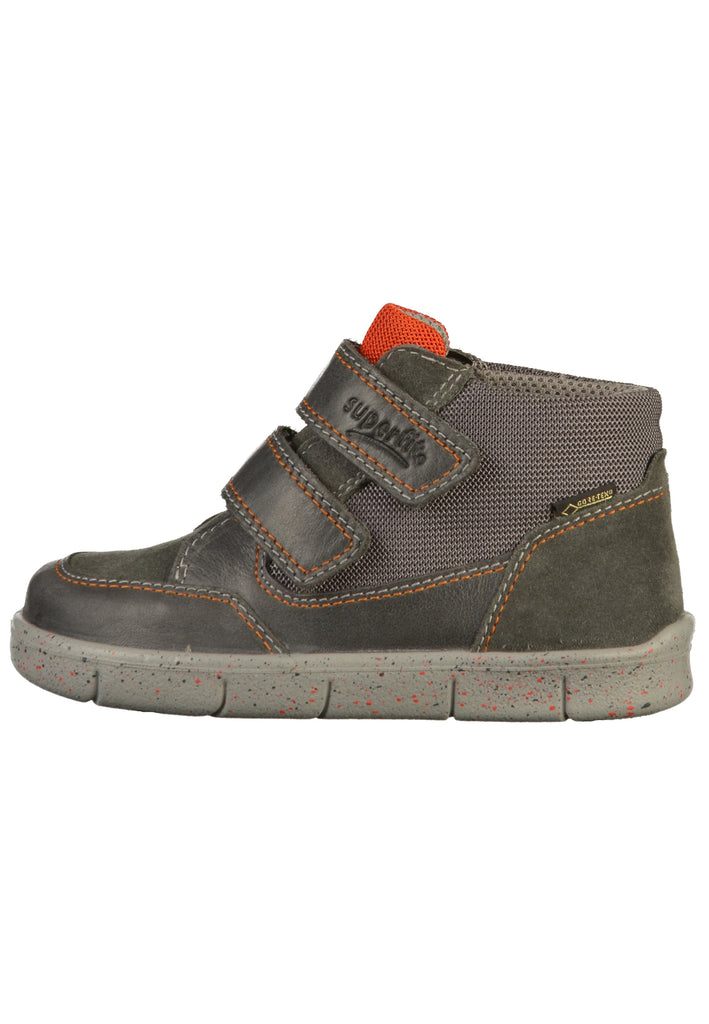 Superfit Halbschuhe Leder/Textil Grau/Orange - surf4shoes