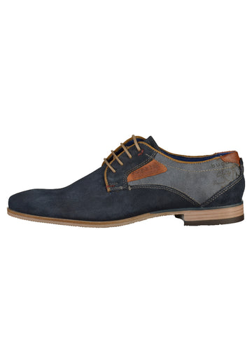 Bugatti Halbschuhe Veloursleder Dunkelblau - surf4shoes
