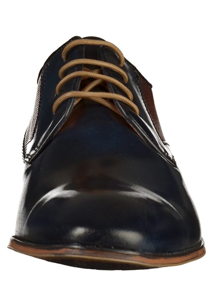 BUGATTI Businessschuhe Glattleder Dunkelblau - surf4shoes