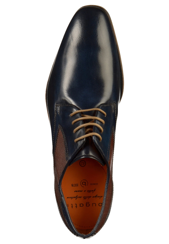 BUGATTI Businessschuhe Glattleder Dunkelblau - surf4shoes