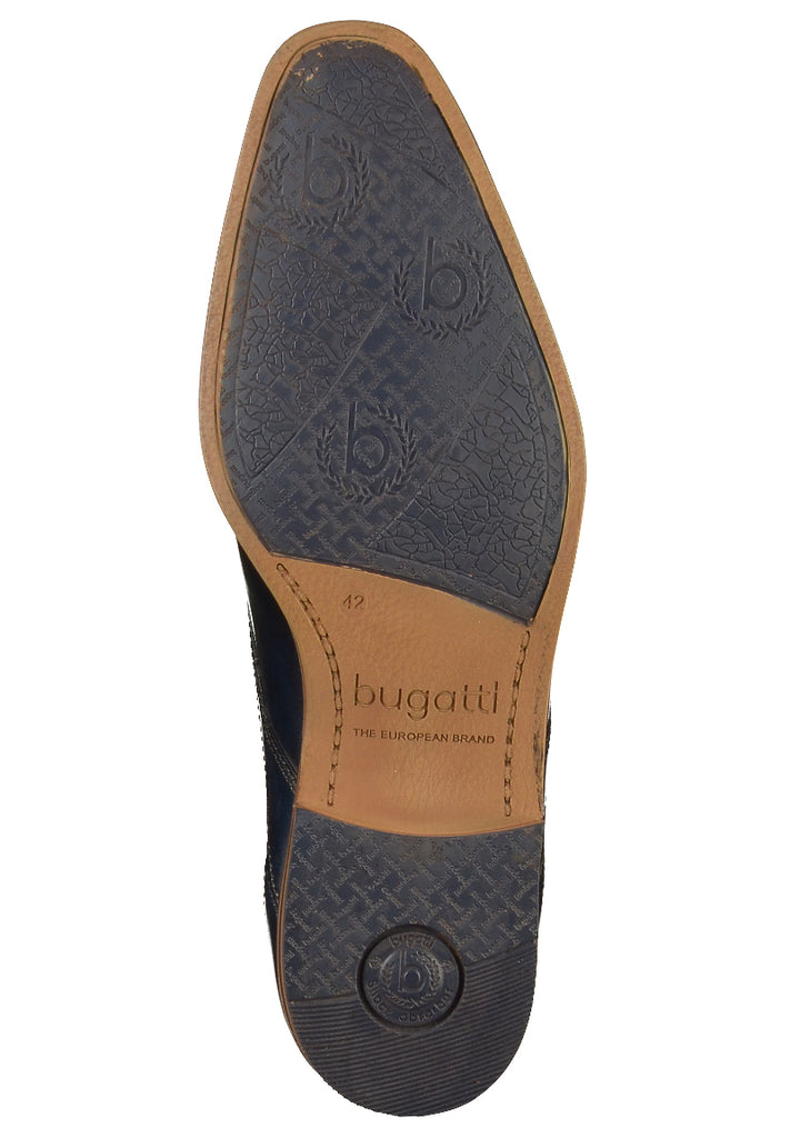 BUGATTI Businessschuhe Glattleder Dunkelblau - surf4shoes
