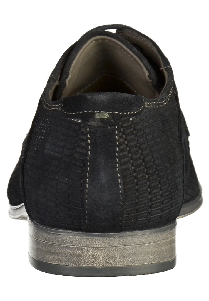 Bugatti Businessschuhe Veloursleder Dunkelblau - surf4shoes