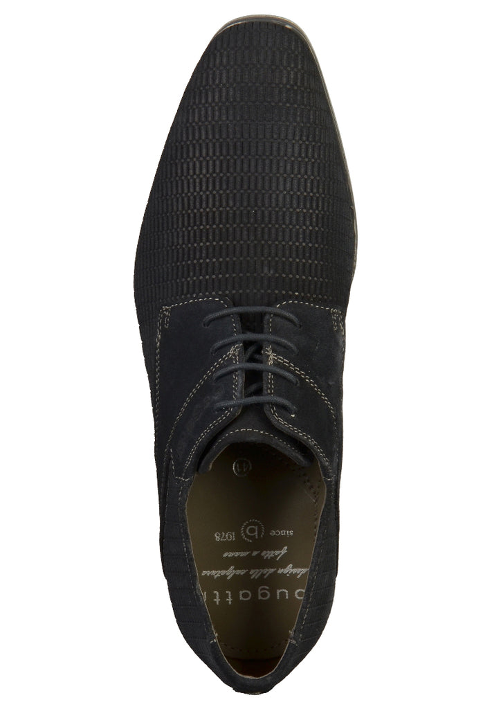 Bugatti Businessschuhe Veloursleder Dunkelblau - surf4shoes