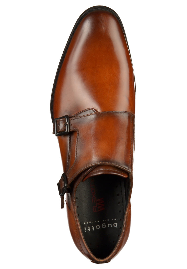 Bugatti Businessschuhe Glattleder Cognac - surf4shoes