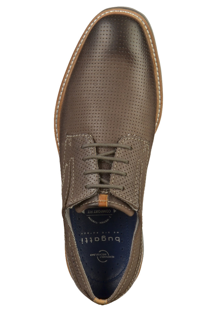 Bugatti Businessschuhe Leder Grau - surf4shoes