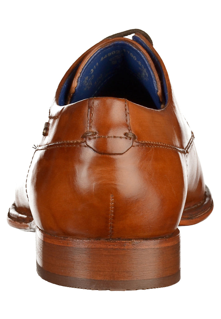 Bugatti Businessschuhe Glattleder Cognac - surf4shoes